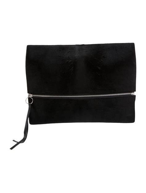 celine pony hair clutch